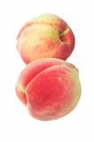 Two Fresh Peach Fruits
