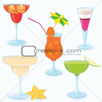 Cocktail-icon-set