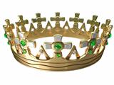 Royal gold crown isolated