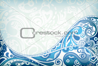 Abstract Blue Curve