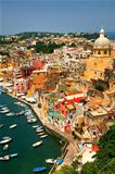 Corricella - Procida, beautiful island in the mediterranean sea, naples - Italy