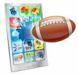 American football ball mobile phone