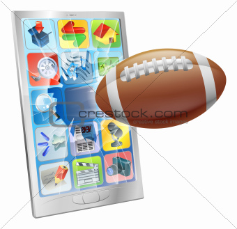 American football ball mobile phone
