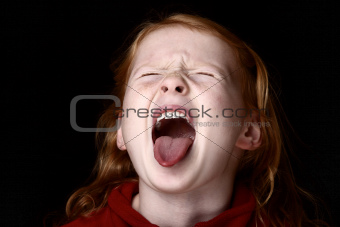 Screaming young girl