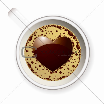 Coffee cup love heart