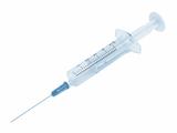 A 5ml Syringe and Needle Isolated on White Background