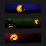 Set of Halloween Banner or Web Header 