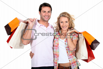 Couple with bags