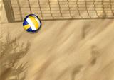 beach volleyball on sand