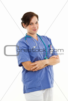 Female doctor with arms crossed