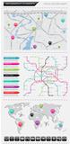 Infographics elements with maps