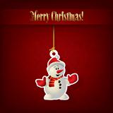 Abstract Christmas greeting with snowman