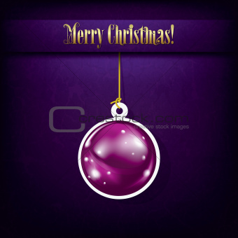 Christmas grunge greeting with decorations