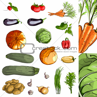 Fresh Vegetables Green Collection