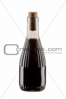 bottle of soya sauce or balsamic vinegar