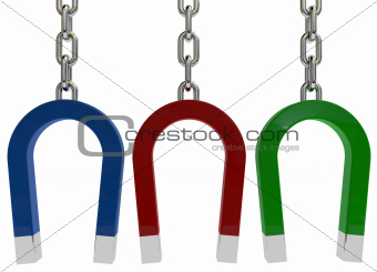 Different color horseshoe magnet