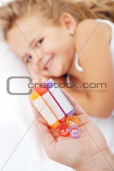 Little girl awaiting homeopathic medication