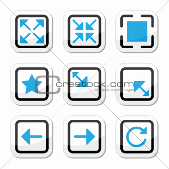 Web page screen size icons set