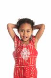 afro american beautiful girl children with black curly hair 