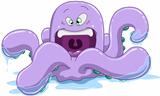 Purple Octopus With Water