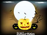 abstract halloween background with moon