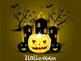 abstract halloween background with pumpkin