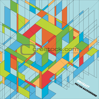 Abstract 3D vector background for design