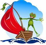 frog on a boat