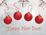 Happy New Year Garland with 2013 Ornaments Illustration