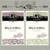 Set of olive oil labels