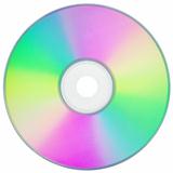 CD or DVD on white with clipping path