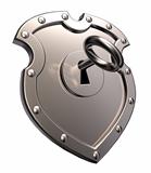 metal shield with lock