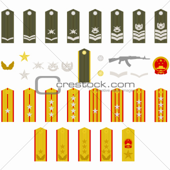 Epaulets Chinese army
