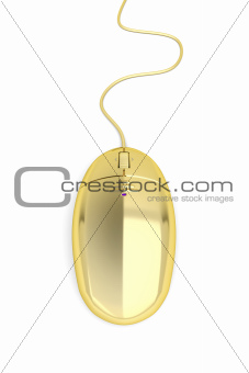 Golden computer mouse