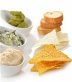 Dips With Chips And Toasts