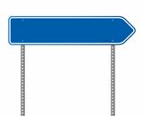 Blue Directional Road Sign