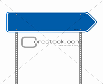 Blue Directional Road Sign