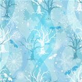 Winter repeating blue pattern