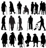 elderly silhouettes