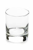 empty whisky or whiskey glass isolated