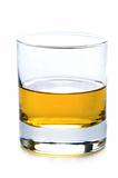 a glass of whisky or whiskey isolated