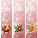 Christmas vintage vertical banners.