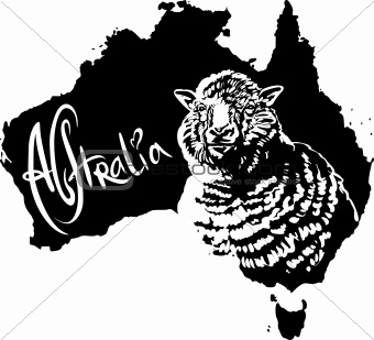 Merino ewe as Australian symbol