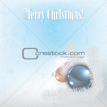 Abstract Christmas grunge background with decorations