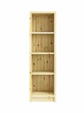 isolated wooden bookcase