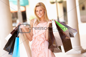 Young Woman Enjoying Shopping Trip