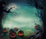 Halloween design - Forest pumpkins