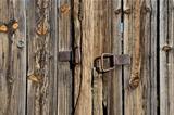 Old wooden barn door