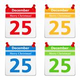 Calendar Pages with 25 December