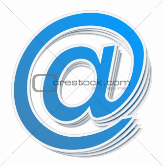 Blue Email Symbol